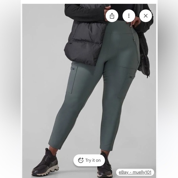 Athleta Pants - Athleta Headlands Hybrid Cargo II Tight Leggings in Grey Women's Plus Size 26